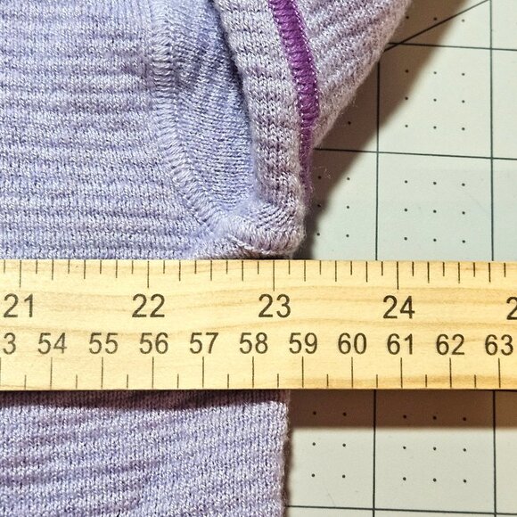 Lululemon Lavender Ribbed Reversible Sweater Women's M Soft Pastel Spring Easter - Picture 9 of 12